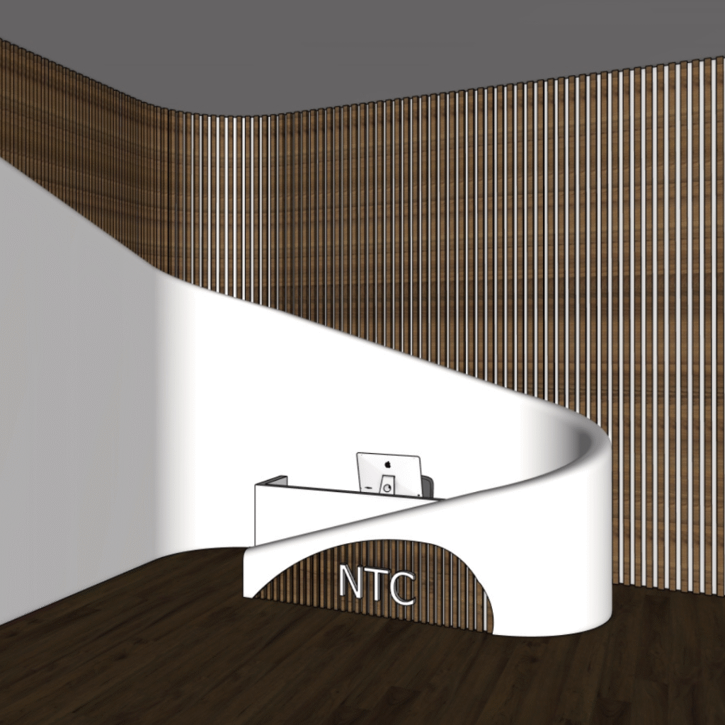 Get this beautiful and modern reception desk column, designed in SketchUp, by clicking the download button.