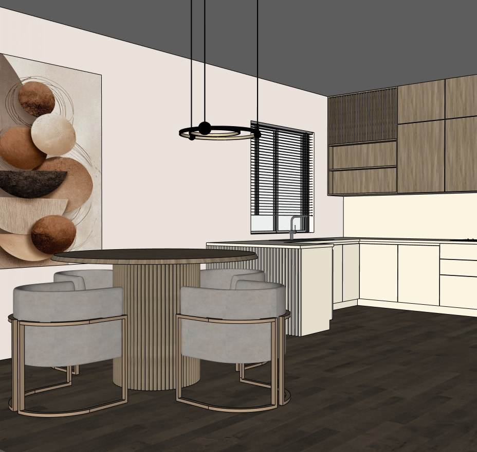 Kitchen SketchUp model — alternate view