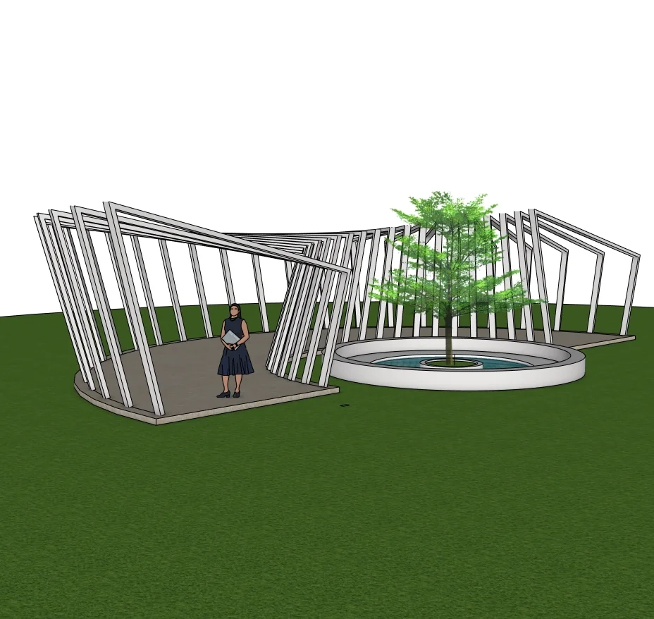 Twisted Frame Pavilion SketchUp Model
