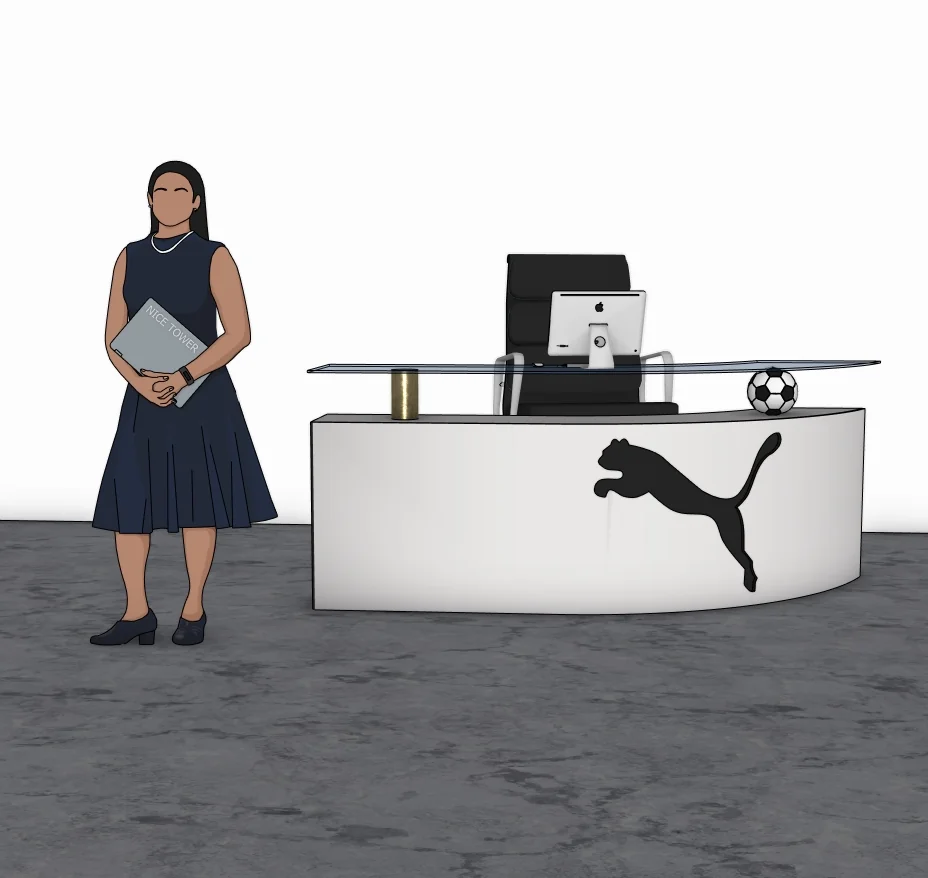 Sports Reception Desk SketchUp Model