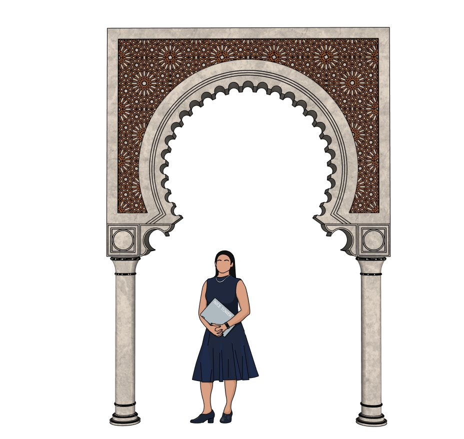 Moorish Horseshoe Arch SketchUp model — overall view