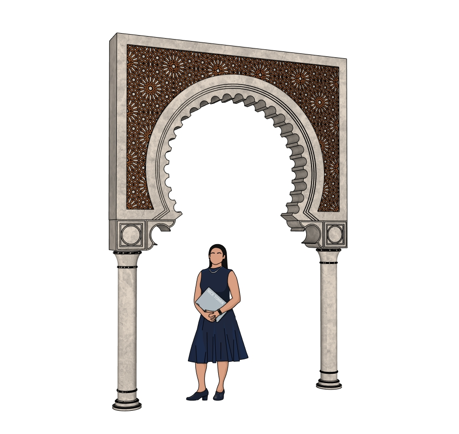 Moorish Horseshoe Arch SketchUp model — oblique view
