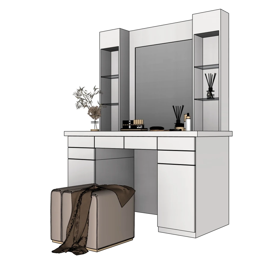 Vanity Table SketchUp Model — alternate view