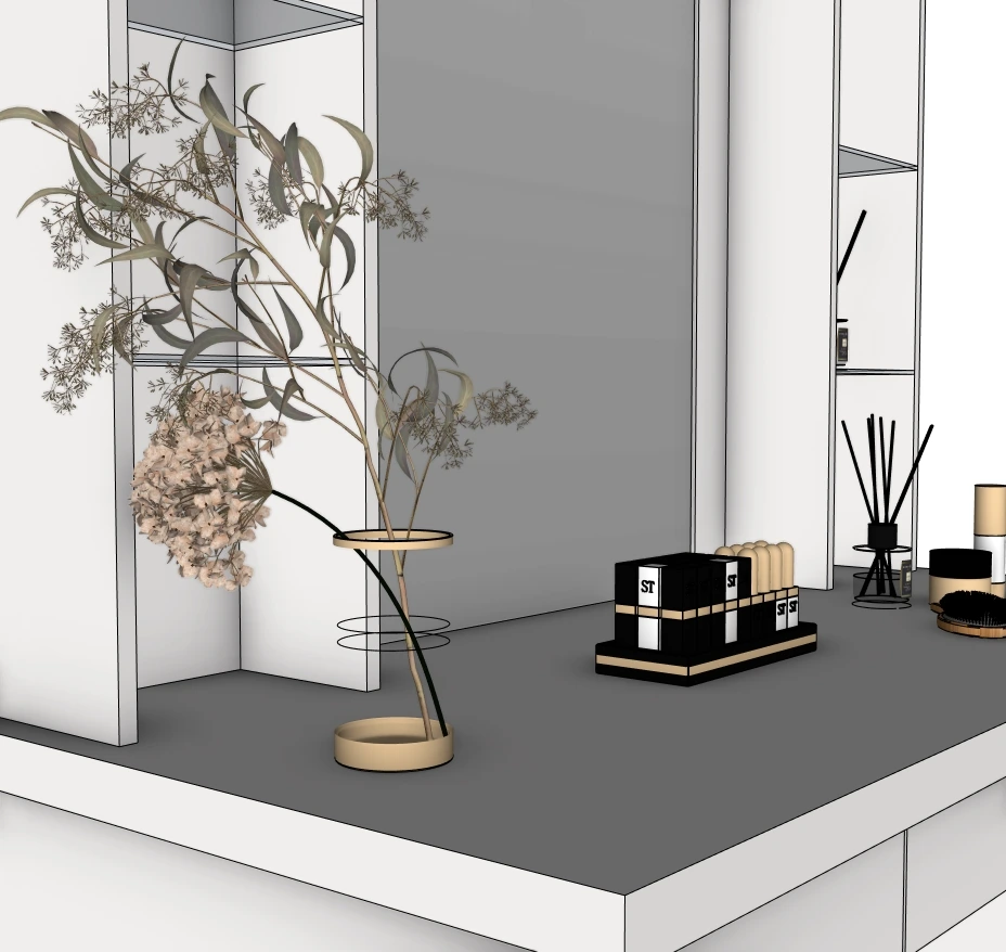 Vanity Table SketchUp Model — detail view